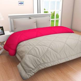 Relaxfeel Checkered, Solid Double Comforter for  Heavy Winter