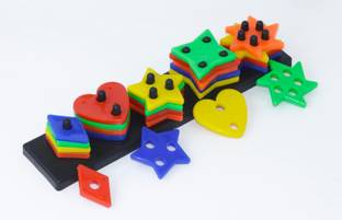 ARIZON Latest Geometric Board:Stacking Block Game for Kids,Shape Sorter Toys For Kids