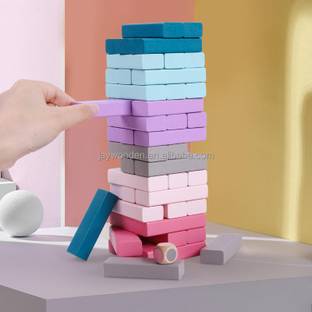 Dorytoys Jumbo Colorful Foam Jenga Game – Party Game Set