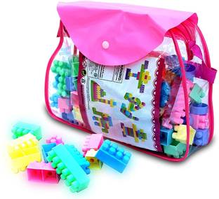 TIN Building Blocks, PIK BAG WITH 100 Pices(Multicolor) Creative,Learning