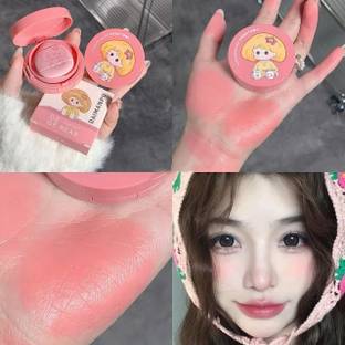 DAIMANPU Gege Bear Air Cushion Blush Cream Waterproof Lasting Cheek Tint Blush with Puff