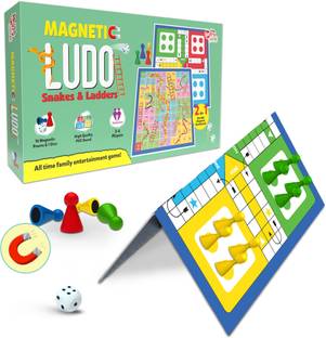 Little Berry Magnetic Travel Ludo Set with Folding Ludo Board for Kids & Adults, Board Game Party & Fun Board Game