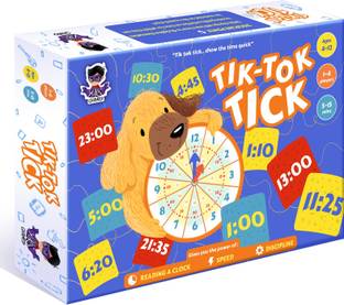 yuka champs TIK Tok Tick, Clock Learning Board Game, Fun and Educational Time Game