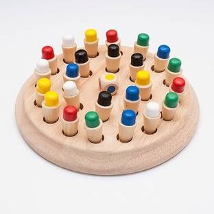 CountryLink Wooden Color Memory Match Stick Chess Game Set Educational Interaction Toy(1pcs) Educational Board Games