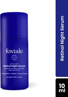 Foxtale 0.15% Retinol Serum, Beginner Friendly, Boosts Collagen, Treats Fine Lines