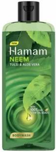 HAMAM Neem Tulsi & Aloe Vera Body Wash with 100% Pure Neem Oil Beads