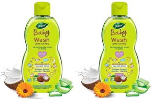 Dabur Baby Wash 200ml-Pk-2 pH 5.5 balanced, No Harmful Chemicals & Tear Free Formula