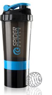 Pack of 1 Amazing Quality Gym Shaker Bottle with 2 Extra Compartment for Sports & Exercise 500 ml Shaker Plastic
