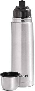 MILTON Thermosteel Flip lid 1000 ml Flask (Pack of 1, Silver, Steel) 1000 ml Flask