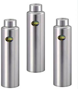 STARRY Stainless Steel Water Bottle/ Fridge Water Bottle (Pack of 3, Silver, Steel) 1000 ml Water Bottles
