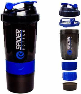 NAYAABAZAR Unisex Spider Gym Sipper Protein Shaker BPA-free Plastic Water Bottle 500 ml Shaker