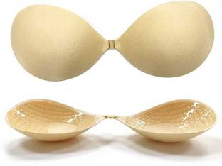 Peralent Women's Silicone Lightly Padded Push-Up Adhesive Bra (Size upto 34_Cup Size-C) Silicone Push Up Bra Pads