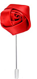 Exotica Fashion Exotica Fashions Gentleman's Essentials Premium Red Flower Lapel Pin-Brooch Brooch