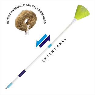 VIMAL 2 in 1 Extendable Broomstick For Jala-Spider Web/Ceiling Fan/Wall Cleaning Microfibre, Fiber Dry Broom