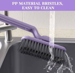 TrueEssence 360 Degree Rotating Brush for Bathroom, Tiles, Wall Cleaning, Hard Bristles Plastic Wet and Dry Brush