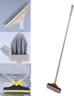 DHIYONIX Bathroom Cleaning Brush with Wiper 2 in 1 Tiles Cleaning Brush M01 Wet and Dry Duster