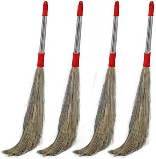 kiran Branded 100% natural Heavy Plastic Pipe/Handle Broom Stick For Floor Cleaning Grass Dry Broom