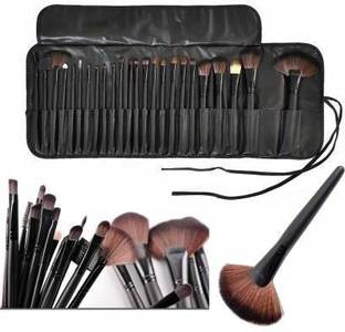 SKINPLUS Makeup Brush Set with leather carry pouch