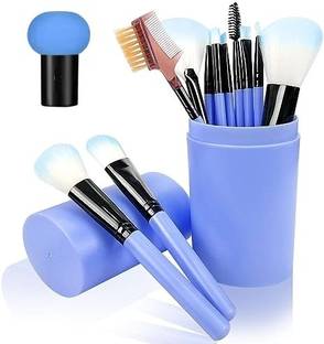 Jus’Be U 12 Pcs Makeup Brush With Box & Mushroom Shaped Sponge Puff