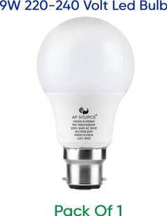 AP Source 9 W Basic Round B22 LED Bulb