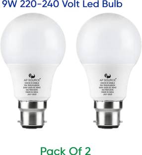 AP Source 9 W Basic Round B22 LED Bulb