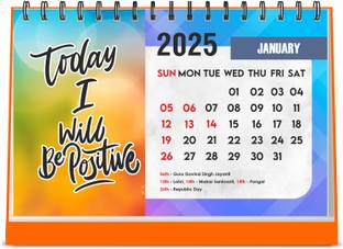 SADAFAL Desk Calendar 2025, Stay Inspired All Year, A5 Size 2025 Table Calendar