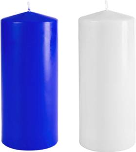 ASIDEA Pillar Candle for Home Decor, BIrthday decoration (Set of 2) Candle