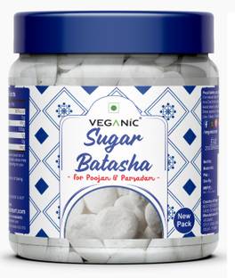 Veganic Organic White Sugar Batasha/Patasha Prashad For Pooja | Sugar Drop Candy 100g Sugar