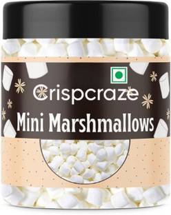 crispcraze Marshmallows 150gm | Soft, Fluffy & Cylindrical Shape | Vanilla Mist Flavor vanilla Marshmallow