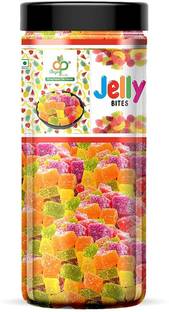 Organic Purify Jelly Bites - Sugar Coated Jelly Candy Jar Pack 800g Mix Fruit Jelly Candy