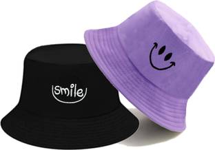 Jamont Unisex Bucket Hat Beach Sun Hat Fishing Hat Reversible Double-Side-Wear