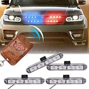 Air Wink Car Police Light Grill Flasher 4 X 4 LED With Wireless Remote Car Fancy Lights