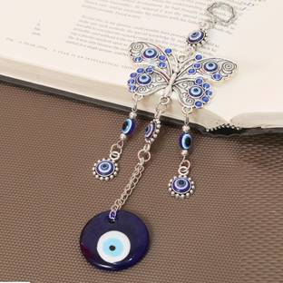 Divine creation Butterfly Evil Eye Wall Hanging - Enhance Health & Protection in Your Home Decorative Showpiece  -  25 cm