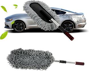 SRBK fashion 🧽Premium Microfiber CarDuster with Extendable Handle for Scratch-Free Cleaning✨ Car Cleaning Brush Vehicle Interior Cleaner