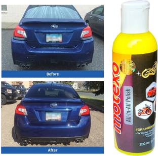 MOTEXO Liquid Car Polish for Metal Parts, Chrome Accent, Bumper, Windscreen, Tyres, Metal Parts, Leather