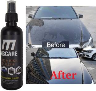 M3CARE Liquid Car Polish for Bumper, Chrome Accent, Dashboard, Exterior, Headlight, Leather, Tyres, Metal Parts, Windscreen