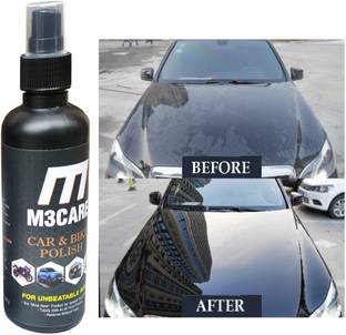 M3CARE Liquid Car Polish for Metal Parts, Dashboard, Leather, Bumper, Exterior, Chrome Accent, Windscreen, Headlight