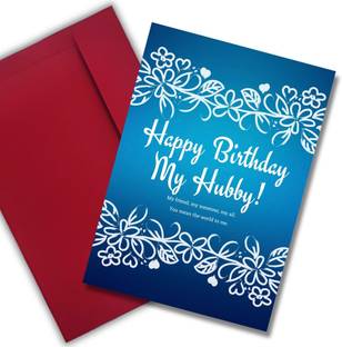 AanyaCentric Husband Hubby Birthday 5.8x8.3inches Printed Greeting Card