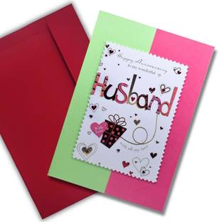 AanyaCentric Husband Anniversary Handmade Greeting Card