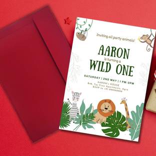 AanyaCentric A5 5.8x8.3inch Exclusive Self Fill-in Birthday Invitation Cards with Envelope Invitation Card