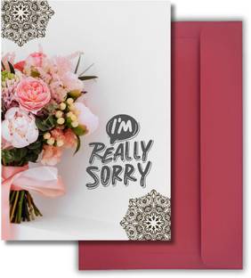 AanyaCentric So Sorry Printed Blank Inside Greeting Card