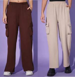 Women Cotton Blend Cargos