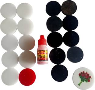 Garg Enterprises ACRYLIC CARROM PAWNS Carrom Pawns