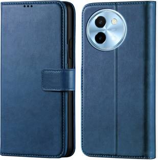 Scyther Back Cover for Vivo Y58 5G - Inbuilt Stand & Card Pockets | Hand Stitched | Wallet Flip Case