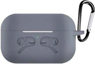 DaUNik Front & Back Case for Apple AirPods Pro , Soft Silicon Grey Case With Clip Airpods Pro Case Cover