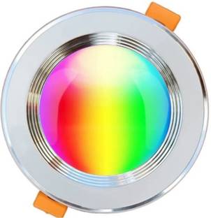 MNLight 9w 7-1 multi color 4 Line (Red/ Pink/Blue/Yellow/Violet/Green/White) pack of 1 Recessed Ceiling Light Ceiling Lamp