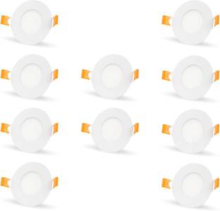 D'Mak 4 Watt White, HOT! Ultrathin design slim round panel light LED dimmable ceiling recessed grid downlight (Pack of 10 Pcs) Recessed Ceiling Light Ceiling Lamp