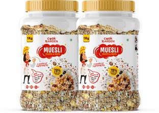 Cook Garden 100% Wholegrain Fruits & Nuts Muesli, Healthy Protein & Breakfast Cereal Jar