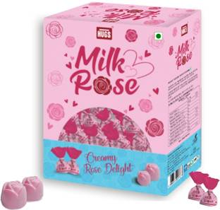 HUGS Milk Rose Chocolate Truffles- Real Rose flavour White Chocolates Truffles