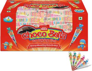 HUGS Choco Bella - Umbrella Chocolate Wafer Cone (24 pcs) | Tasty & Chocolaty Wafers